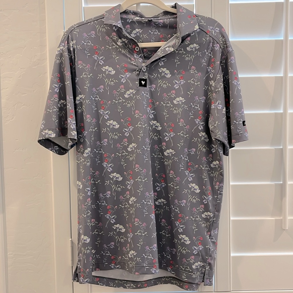 Bad Birdie Gray Strawberry print M